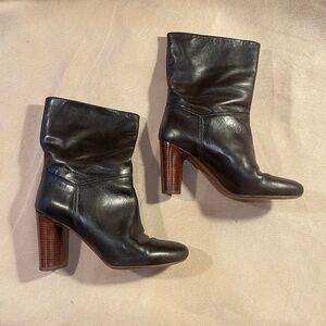 Marc Jacobs Black Leather Ankle Boots Y2k